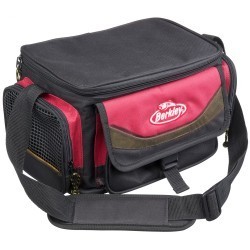 GEANTĂ SPINNING + 4 CUTII BERKLEY SYSTEM BAG, RED/BLACK, 34x22x20CM