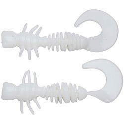 Larvă Berkley PowerBait Power Curly 5.5cm, Milky White, 10buc/cutie