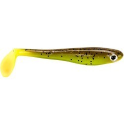 SHAD BERKLEY POWERBAIT® HOLLOW BELLY BROWN CHARTREUSE 10CM 4BUC/PLIC