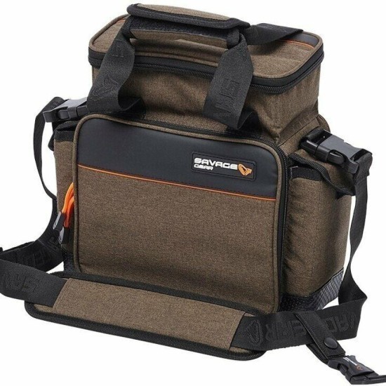 Geantă spinning + 6 cutii Savage Gear Specialist Lure Bag Small, 25x35x14cm, 8L