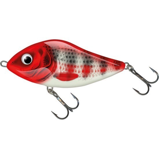 Vobler Salmo Slider, Sinking, Holo Red Head Striper, 7cm/21g