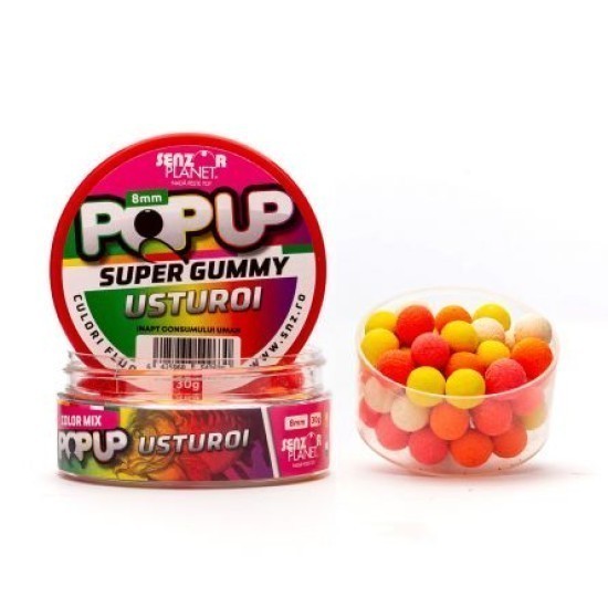 Pop-up Senzor Planet Super Gummy, Usturoi, 8mm/30g Pop-up Senzor Planet Super Gummy, Usturoi, 8mm/30g