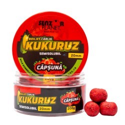 Boilies Semisolubil Senzor Planet Kukuruz Capsuna 20mm, 200g