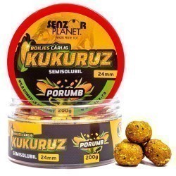 Boilies Semisolubil Senzor Planet Kukuruz Porumb 24mm, 200g