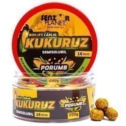 Boilies Semisolubil Senzor Planet Kukuruz Porumb 16mm, 200g