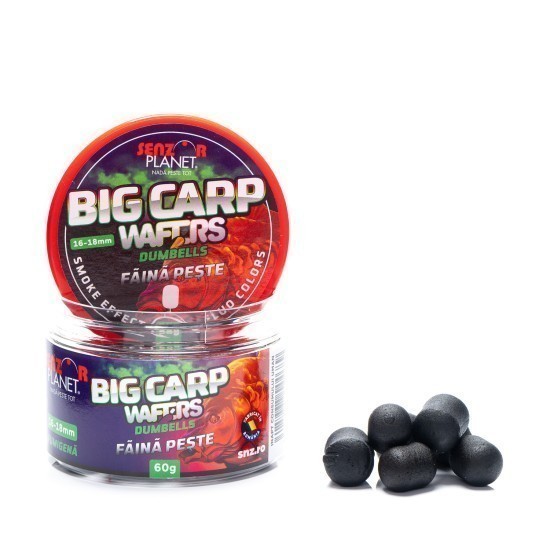 Wafters dumbells fumigenă Senzor Planet Big Carp, Făină de pește, 16-18mm/60g Wafters dumbells fumigenă Senzor Planet Big Carp, Făină de pește, 16-18mm/60g