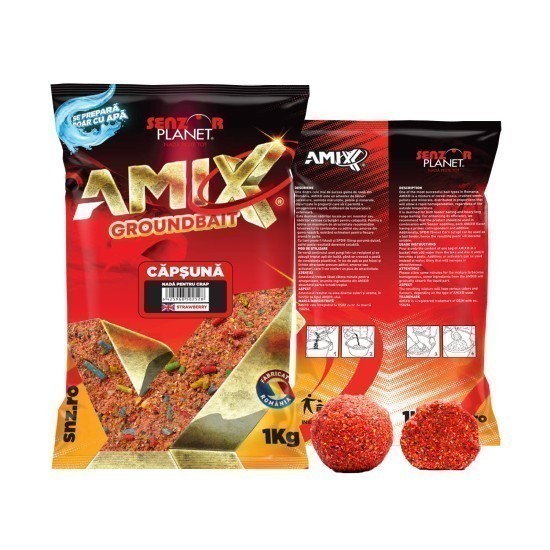 Nadă Senzor Planet AMIX Groundbait, Căpșună, 1kg