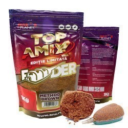 Nadă Top Feeder Amix Method Brown (Cânepă/Krill), 1kg