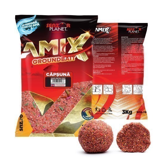 Nadă Senzor Planet AMIX Groundbait, Căpșună, 3kg