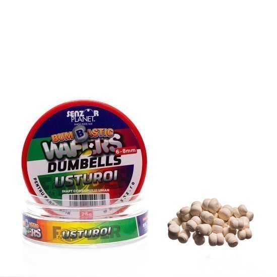 BUMBASTIC WAFTERS DUMBELLS PENTRU BANDA USTUROI (ALB) 6-8mm 25g BUMBASTIC WAFTERS DUMBELLS PENTRU BANDA USTUROI (ALB) 6-8mm 25g