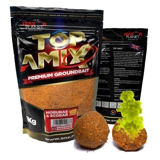 Groundbait Senzor Planet Top Amix, Morunaș & Scobar, 1kg Groundbait Senzor Planet Top Amix, Morunaș & Scobar, 1kg