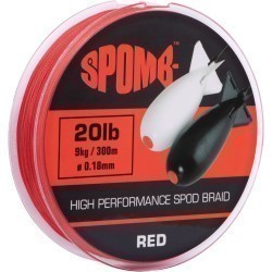 FIR TEXTIL SPOMB BRAID RED  0.18MM 9KG 300M