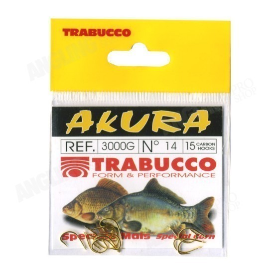 Cârlige Trabucco Akura 3000G, Nr.16, 15buc/plic