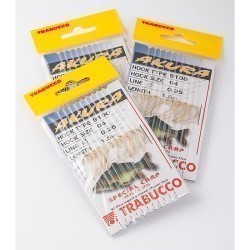 Cârlige legate Trabucco Akura Special Carp Mais/Corn, Nr.1/0.35mm/15cm, 10buc/plic