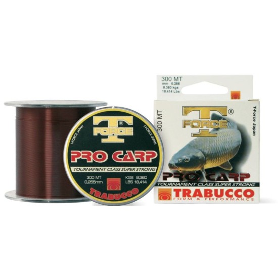 Fir monofilament Trabucco T-Force Pro Carp, Brown, 0.28mm/9.80kg/300m