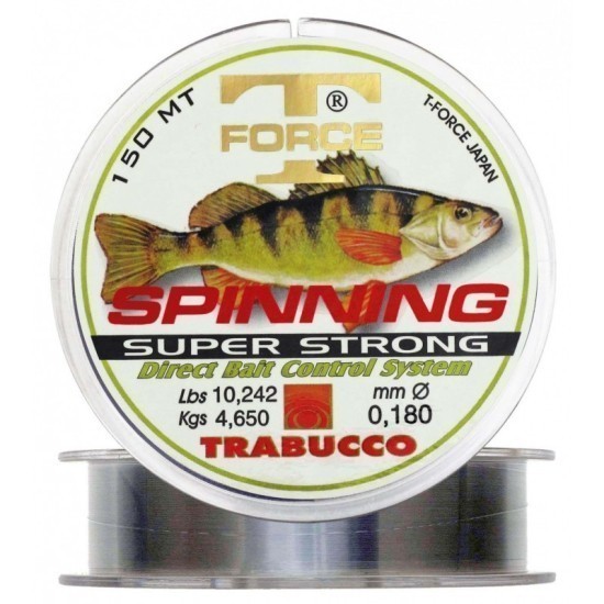 Fir monofilament Trabucco T-Force Spinning Perch, 0.14mm/2.85kg/150m Fir monofilament Trabucco T-Force Spinning Perch, 0.14mm/2.85kg/150m