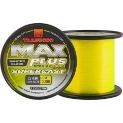 Fir monofilament Trabucco Max Plus Supercast, Fluo Yellow, 0.20mm/4kg/1000m