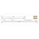 Strună antitangle pentru momitor/coşuleţ Trabucco Airtek Feeder Trace Mono, Large, 80cm, 3buc/plic