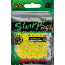 Viermuși artificiali Trabucco Slurp Bait Maggots, Yellow, 50buc/plic