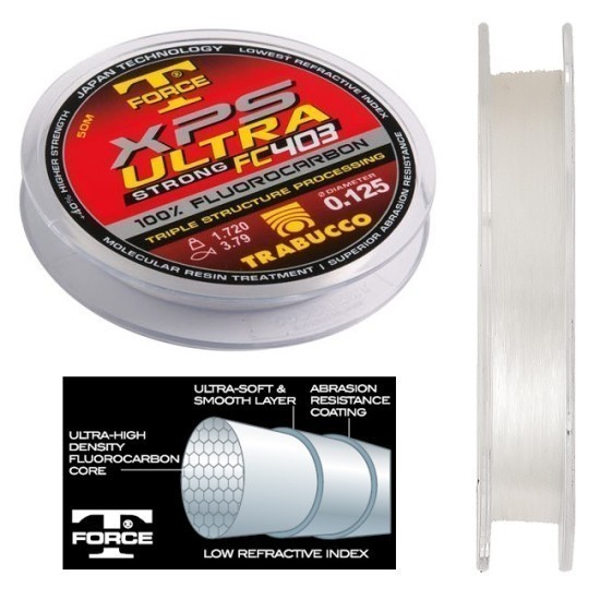 Fir fluorocarbon Trabucco T-Force XPS Ultra Strong FC403, 0.18mm/50m Fir fluorocarbon Trabucco T-Force XPS Ultra Strong FC403, 0.18mm/50m