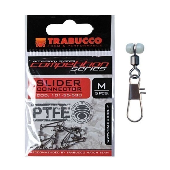 Agrafă culisantă Trabucco Slider Conector PTFE M, 5buc/plic