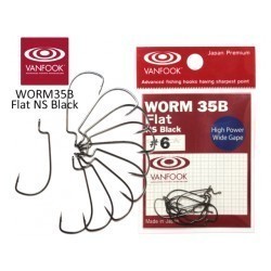 Carlige offset Vanfook Worm-35B Flat Offset Hooks