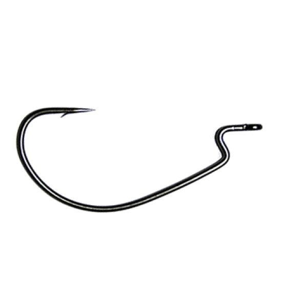 Carlige offset Vanfook Worm-55 Stealth Black Offset Hooks