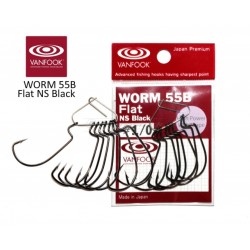 Carlige offset Vanfook Worm-55B Flat Offset Hooks