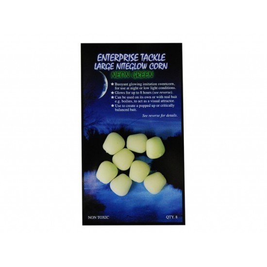 Porumb artificial Enterprise Tackle Niteglow Corn, Neon Green, Large, 8buc/plic