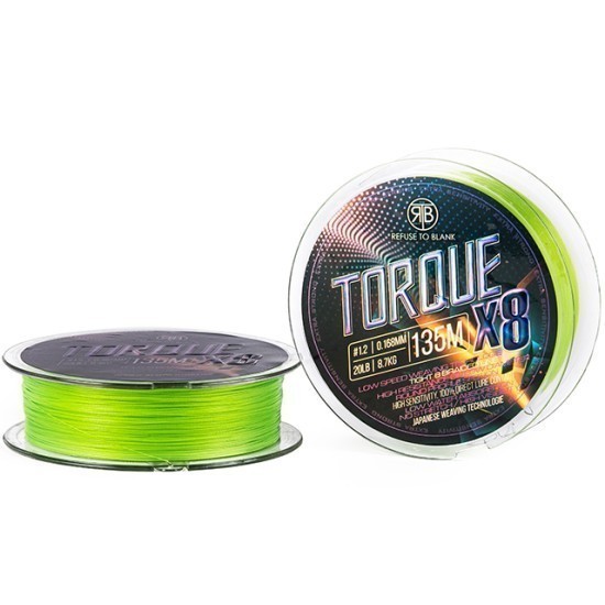 Fir textil RTB Torque X8 Braid Chartreuse, #1.0/0.149mm/14lb, 135m