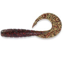 Grub FishUp Mighty Grub 10cm #045 Green Pumpkin Red&Black