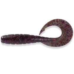 FishUp Mighty Grub 10cm #050 Green Pumpkin Brown Red & Purple