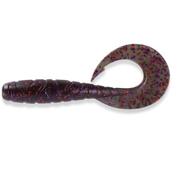 FishUp Mighty Grub 13.3cm #050 Green Pumpkin Brown Red & Purple