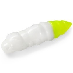 Larve FishUp Trout Series Pupa Cheese, Culoare 131 White Hot Chartreuse, 3.2cm, 10buc/plic