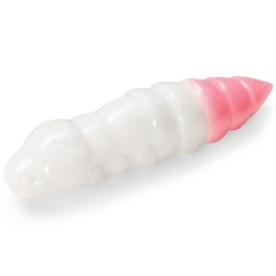 Larve FishUp Trout Series Pupa Cheese, Culoare 132 White Bubble Gum, 3.8cm, 8buc/plic