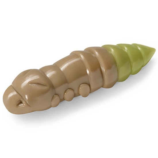 Larve FishUp Trout Series Pupa Cheese, Culoare 137 Coffee Milk Light Olive, 3.8cm, 8buc/plic