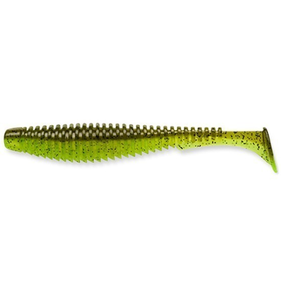 FishUp U-Shad 10.1cm #204 Green Pumpkin Chartreuse