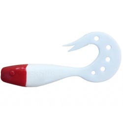 Shad Delalande Sandra White Red Head, 12cm, 1buc/plic