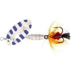 Lingurita rotativa Panther Martin Classic Pattern #2 Salamander Con Mosca Silver Blue