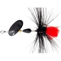 Lingurita rotativa Panther Martin MiniFly #0 Black and Red