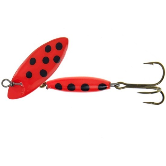 Lingurita rotativa Panther Martin Willow Strike Spotted #4 Fluorescent Orange
