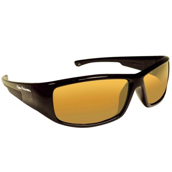 Ochelari Flying Fisherman Gaffer Jr Angler Kids Black Amber Sunglasses