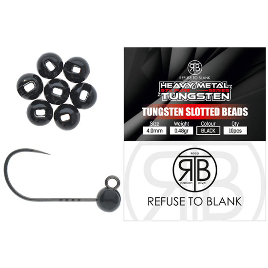 Lest RTB Tungsten Beads Black, 0.40g/3.8mm, 10buc/plic