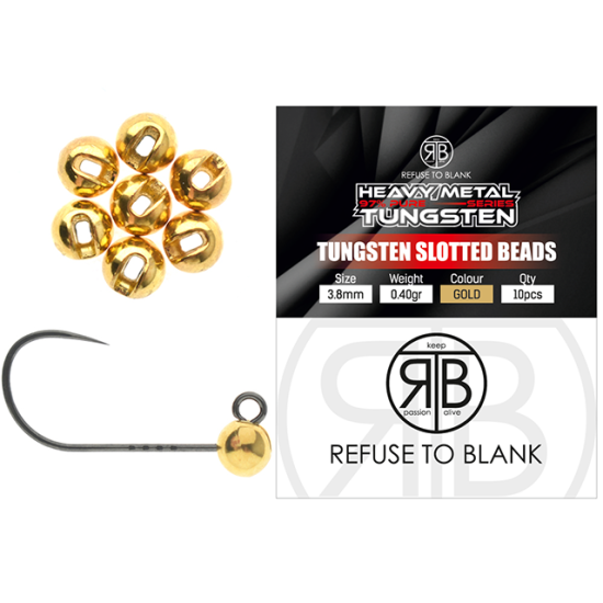 Lest RTB Tungsten Beads Gold, 0.40g/3.8mm, 10buc/plic
