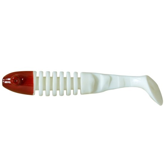 Shad Delalande Skeleton White Red Head, 11cm/1buc Shad Delalande Skeleton White Red Head, 11cm/1buc