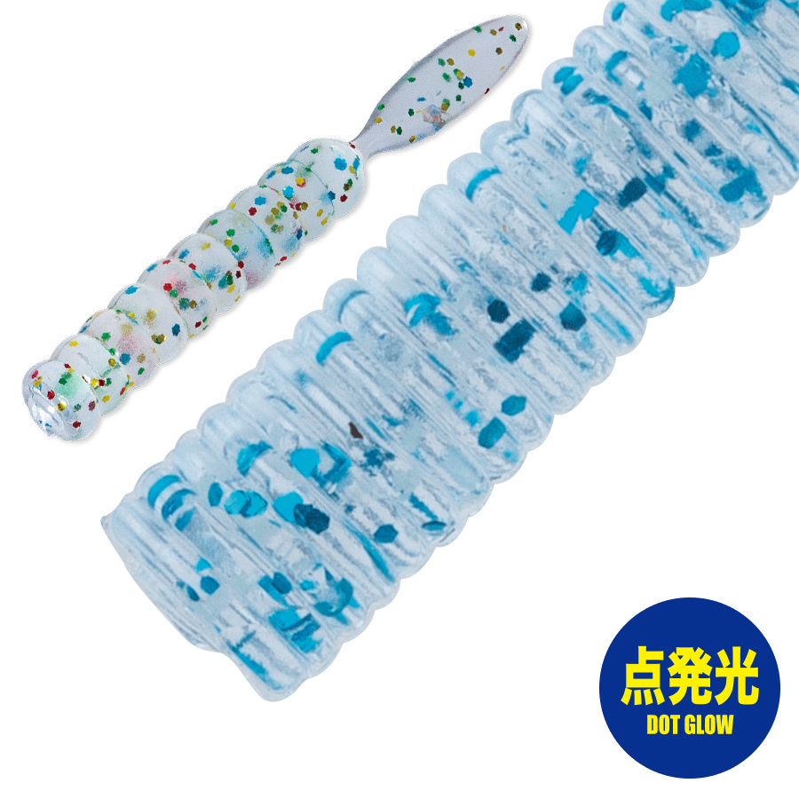 MAJOR CRAFT AJI-DO WORM CANDOLL 5cm #001 Iwashi Dot Glow