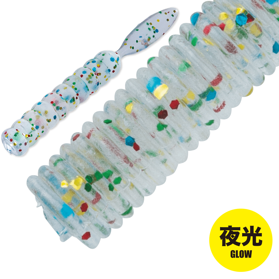 MAJOR CRAFT AJI-DO WORM CANDOLL 5cm #005 Clear Lame Mashimashi Glow
