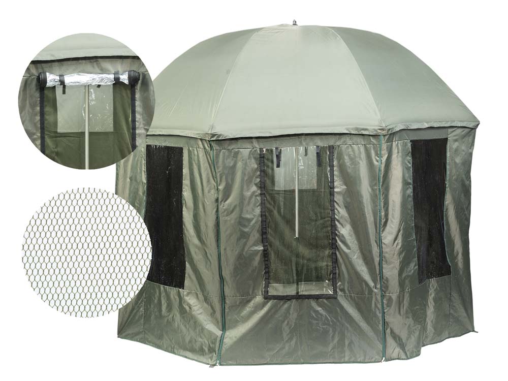 Umbrelă cu paravan Jaxon 150TV, 300cm