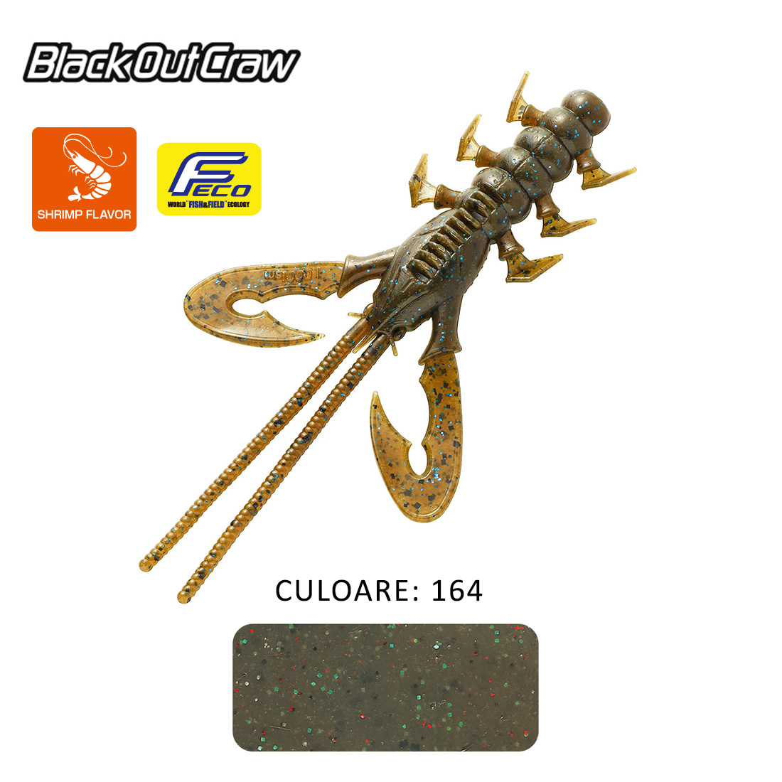 SHAD TIEMCO BLACK OUT CRAW 4