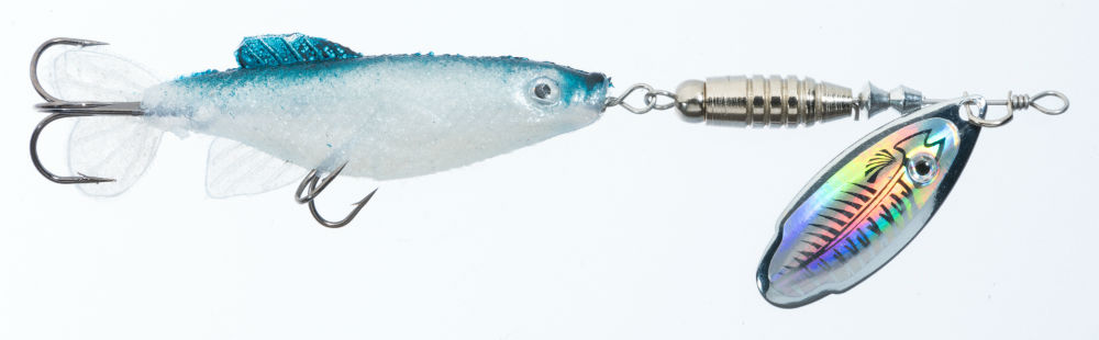 Linguriță rotativă + shad Jaxon Holo Reflex Rotus Minnow 1,  Culoare A, 10g